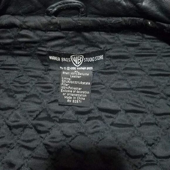 Warner Brothers Studio Leather Logo Jacket - Picture 5 of 8